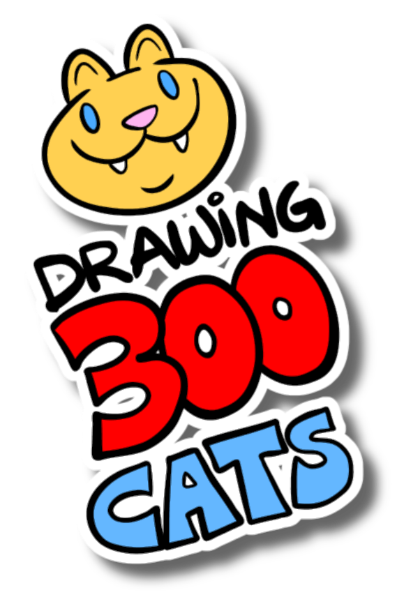 Drawing 300 cats logo